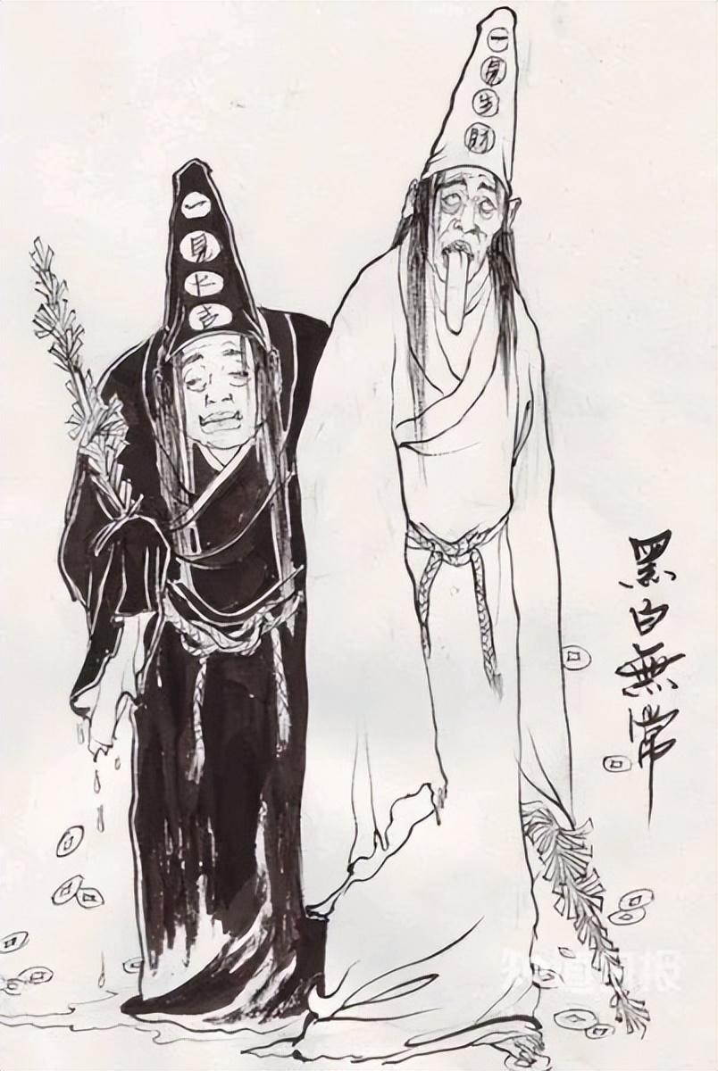 黑白无常是什么来历?帽子上是什么字?